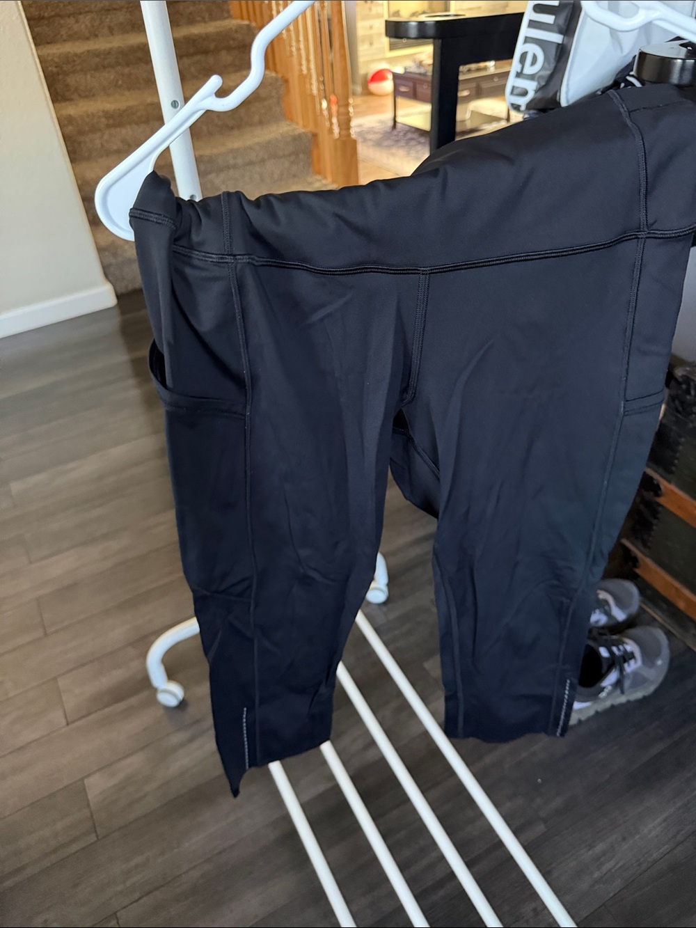 lululemon athletica Black Capri Leggings with Side Pockets
